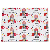 プレイグラウンドキッズボーイズガールズ誕生日名前をカスタムする ラージペーパーバッグ (正面)