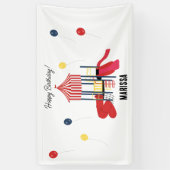 プレイグラウンドキッズボーイズガールズ誕生日名前をカスタムする 横断幕 (縦)