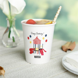 プレイグラウンドキッズボーイズガールズ誕生日名前をカスタムする 紙コップ