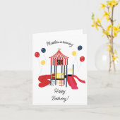 プレイグラウンドキッズボーイズガールズ誕生日 カード (黄色い花)