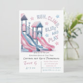 プレイグラウンドスライドすごいおもしろい誕生日Bash Welcome 招待状 (スタンド正面)