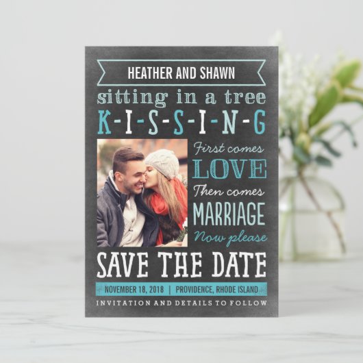 プレイグラウンドソング日付カードを保存 – ターコイズ セーブザデート (スタンド正面)