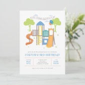 プレイグラウンドパーティーアットザパーク誕生日招待状 招待状 (スタンド正面)