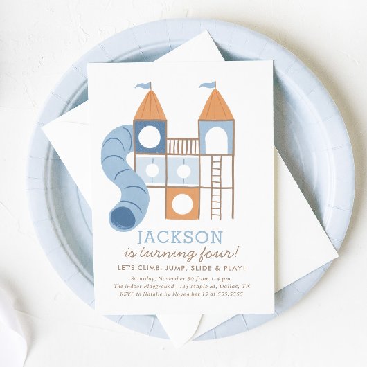 プレイグラウンドパーティーインザパークボーイ誕生日 招待状
