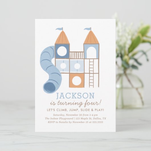 プレイグラウンドパーティーインザパークボーイ誕生日 招待状 (スタンド正面)