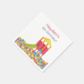 プレイグラウンドボールピットキッドバースデーパーティナプキンズ スタンダードカクテルナプキン (角)