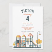 プレイグラウンド子供の誕生日パーティの招待状 招待状 (正面)