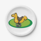 プレイグラウンド春ホース紙プレート ペーパープレート (正面)