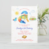 プレイグラウンド誕生日パーティーの招待状 – パークパーティー 招待状 (スタンド正面)