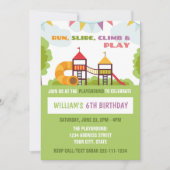 プレイグラウンド誕生日招待状パークパーティーインビタ 招待状 (正面)