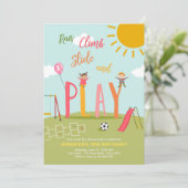 プレイグラウンド誕生日招待状パーティーインザパークガール 招待状 (スタンド正面)