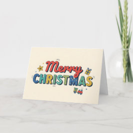 プレイグラウンド レトロ キッズ メリークリスマス シーズンカード