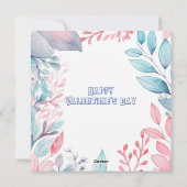 プレイスお気に入りのロマンチックユニコーンカップルバレンタイン シーズンカード (裏面)