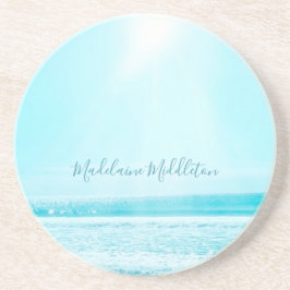 プレイスエスコートネームシーシー海ブルースクエア コースター