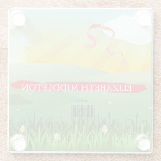 プレイスエスコート名シーティングタイル素朴フェスティバル ガラスコースター (裏面)