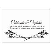 プレイスカードを祝って下さい及び捕獲して下さい テーブルナンバー (正面)