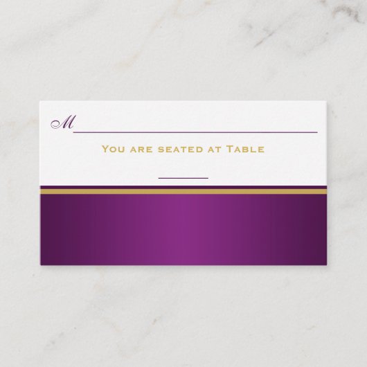 プレイスカード又はエスコートカード プレイスカード (正面)