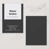 プレイスタイリッシュングレーホワイトストライプビジネスカード 名刺 (正面/裏面)