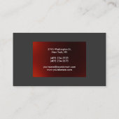 プレイスタイリッシュングレーレッド魅力的な名刺 名刺 (裏面)