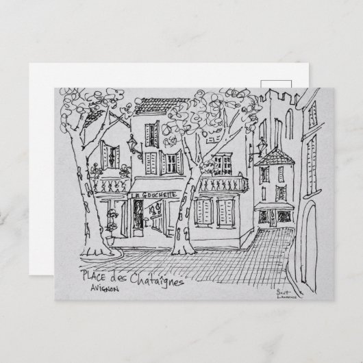 プレイスデチャナイヌ | Avignon,フランス ポストカード (正面/裏面)