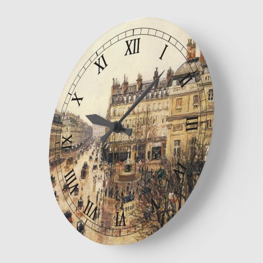 プレイスデュシアターフランカイスパリレインバイピサロ ラージ壁時計 (傾斜)