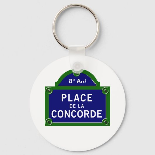 プレイスデラコンコルデパリ通りサイン キーホルダー (正面)