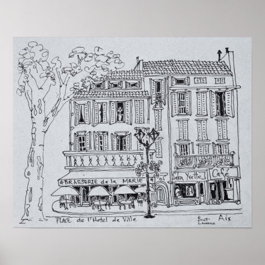 プレイスドゥロテルドゥヴィル | Aix en Provence ポスター (正面)