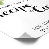 プレイスレシピカードはこちらホワイトローゼシャワーサイン ポスター (角)