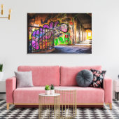 プレイス失ったズ放棄建物通りアート キャンバスプリント (インサイチュ (リビング))