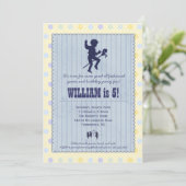 プレイタイムおもしろいヴィンテージパーティの招待状- Boy 招待状 (スタンド正面)