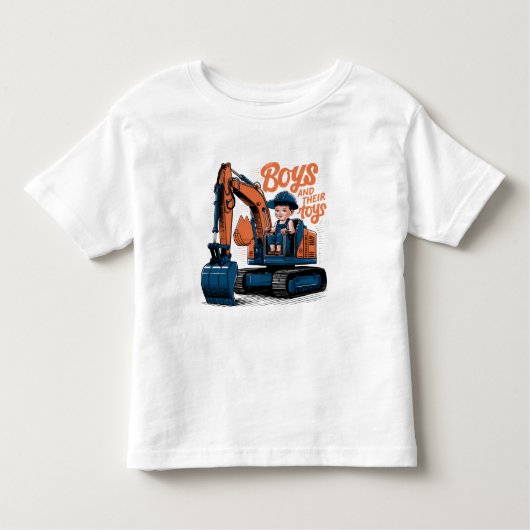 プレイタイムトゥザブルドーザー トドラーTシャツ (正面)