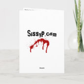 'プレイタイムペット'ゾンビ誕生日カード カード (裏面)