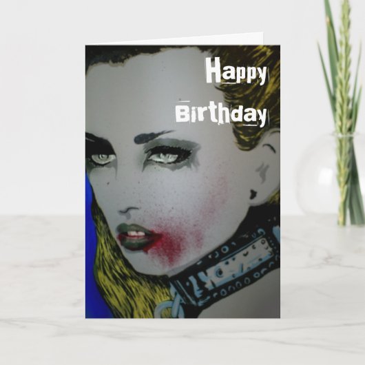 'プレイタイムペット'ゾンビ誕生日カード カード (正面)