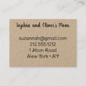 プレイデイトクラフトモミー通話カード コーリングカード (裏面)