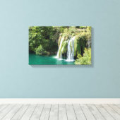 プレイトヴィッツェ国立公園の滝 - クロアチア キャンバスプリント (インサイチュ (ウッドフロア))