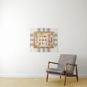 プレイドかわいらしの背景レトロ素朴なジンガーパン タペストリー (インサイチュ(横))