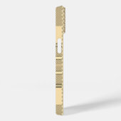 プレイドとレースかわいいフェミニンクリームブラウン Case-Mate iPhoneケース (裏面 / 右)