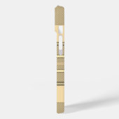 プレイドとレースかわいいフェミニンクリームブラウン Case-Mate iPhoneケース (裏面 / 左)