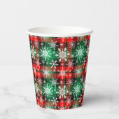 プレイドと雪の結晶クリスマスパターン1 紙コップ (裏面)