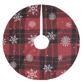 プレイドと雪 ブラッシュドポリエステルツリースカート (正面)