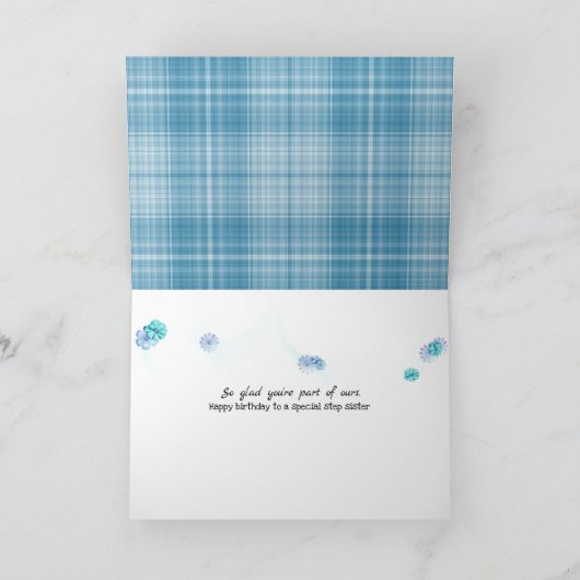 プレイドに妹の誕生日デイジーを置く カード (内部)