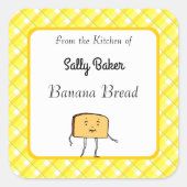 プレイドのレトロな食パンからキッチンより スクエアシール (正面)