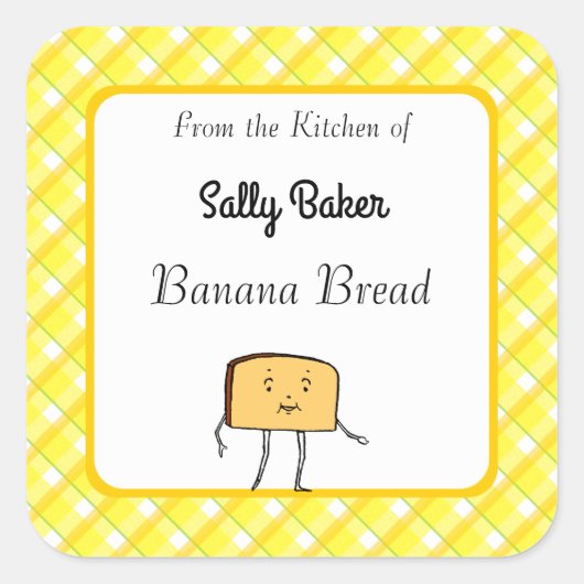 プレイドのレトロな食パンからキッチンより スクエアシール (正面)