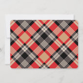 プレイドの吉報 タン レッド ブラックプレイド バック ホリデー カード (裏面)