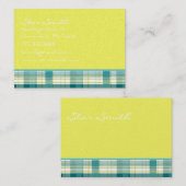 プレイドアクアターコイズブルーとライム 名刺 (正面/裏面)