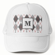 プレイドアーガイルレッドグレーシルバーゴルフカスタムモノグラム