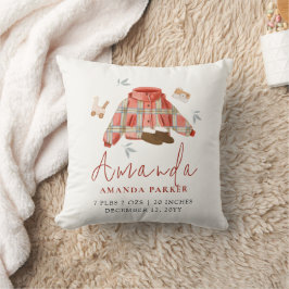 プレイドウィンターウェアベビー子供部屋誕生統計 クッション