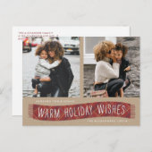 プレイドウィンタースカーフホリディポストカード – ブリック シーズンポストカード (正面/裏面)