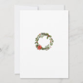 プレイドウォーターカラーエレガントクリスマスパーティータータンチェック 招待状 (裏面)