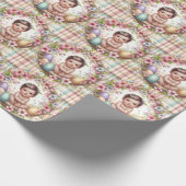 プレイドウォーター色フローラベビーファーストイースター ラッピングペーパー (角)